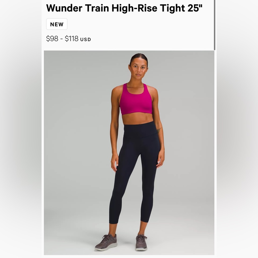 Lululemon Wunder Train High-Rise Tight 25" True navy